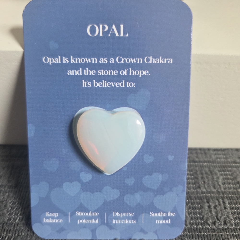 .8 Inch Opal Heart Stone